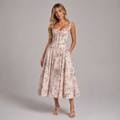 Florence Floral Corset Midi Dress