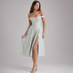 Camélia Vintage Floral Maxi Dress