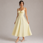 Isla Floral Sweetheart Midi Dress