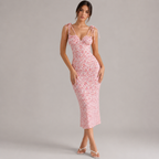 Valentina Lace Corset Midi Dress