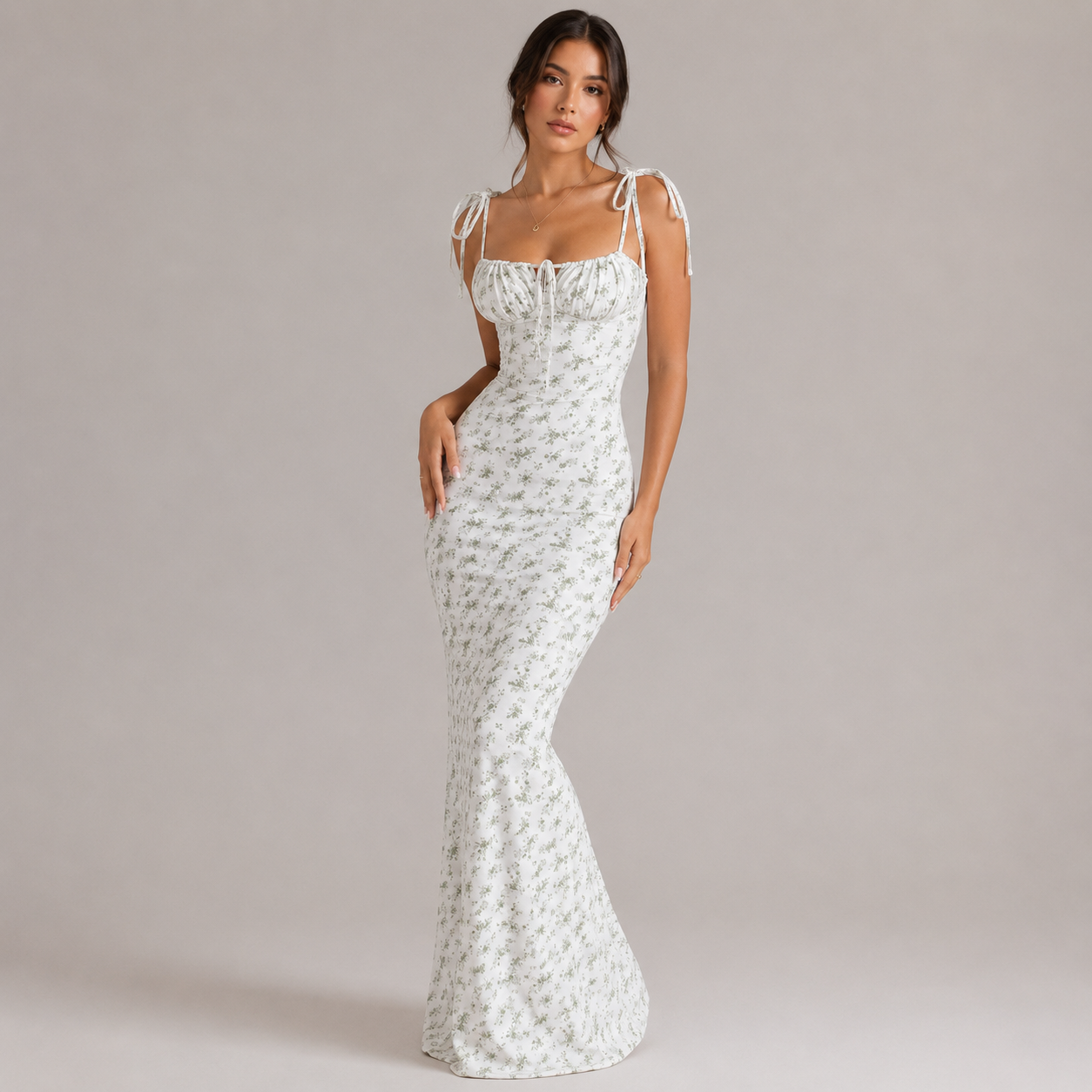 Valentina Lace Corset Midi Dress