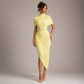 Auréa Ruched Pleated Midi Dress