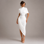 Auréa Ruched Pleated Midi Dress